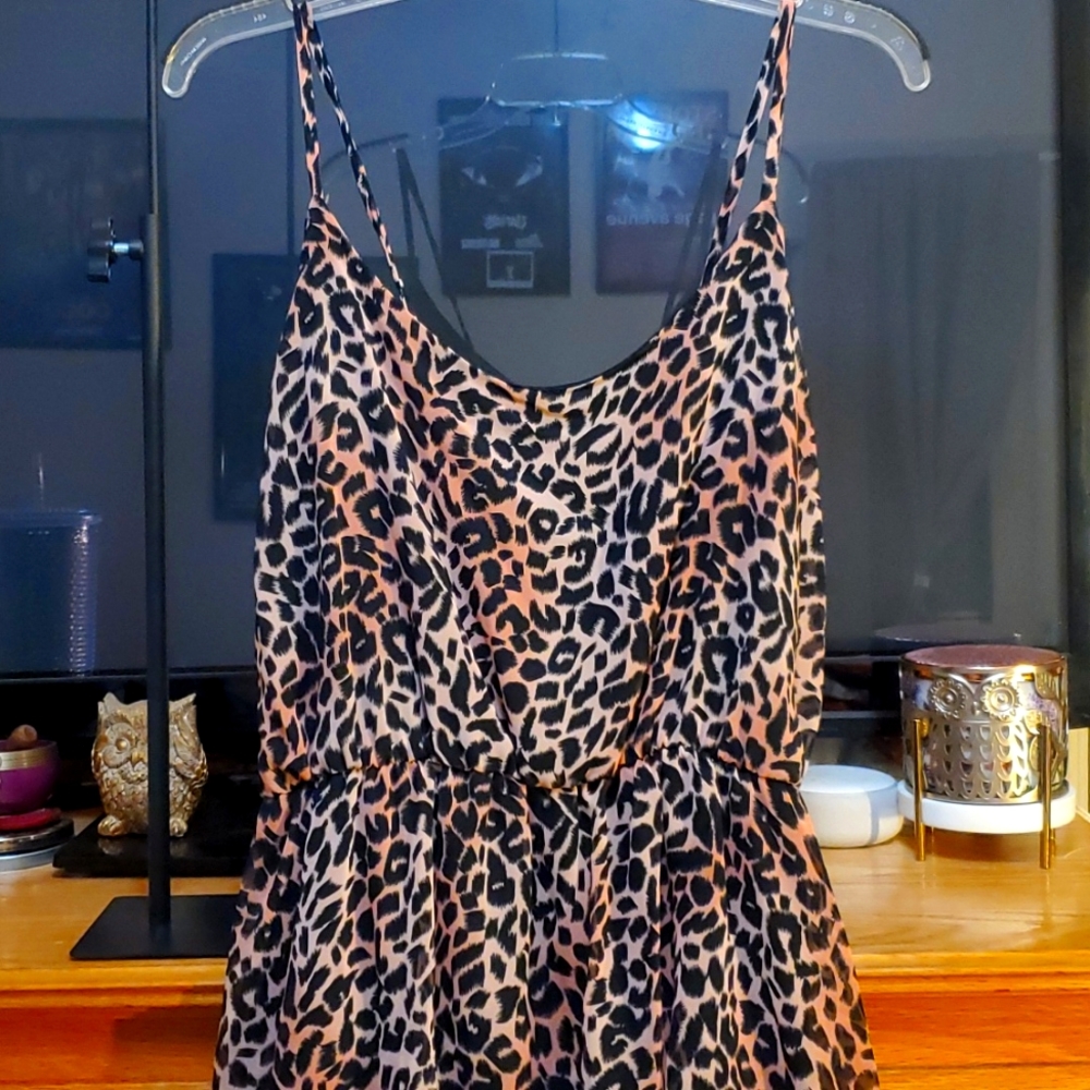 Leopard Print Assymetrical Dress
